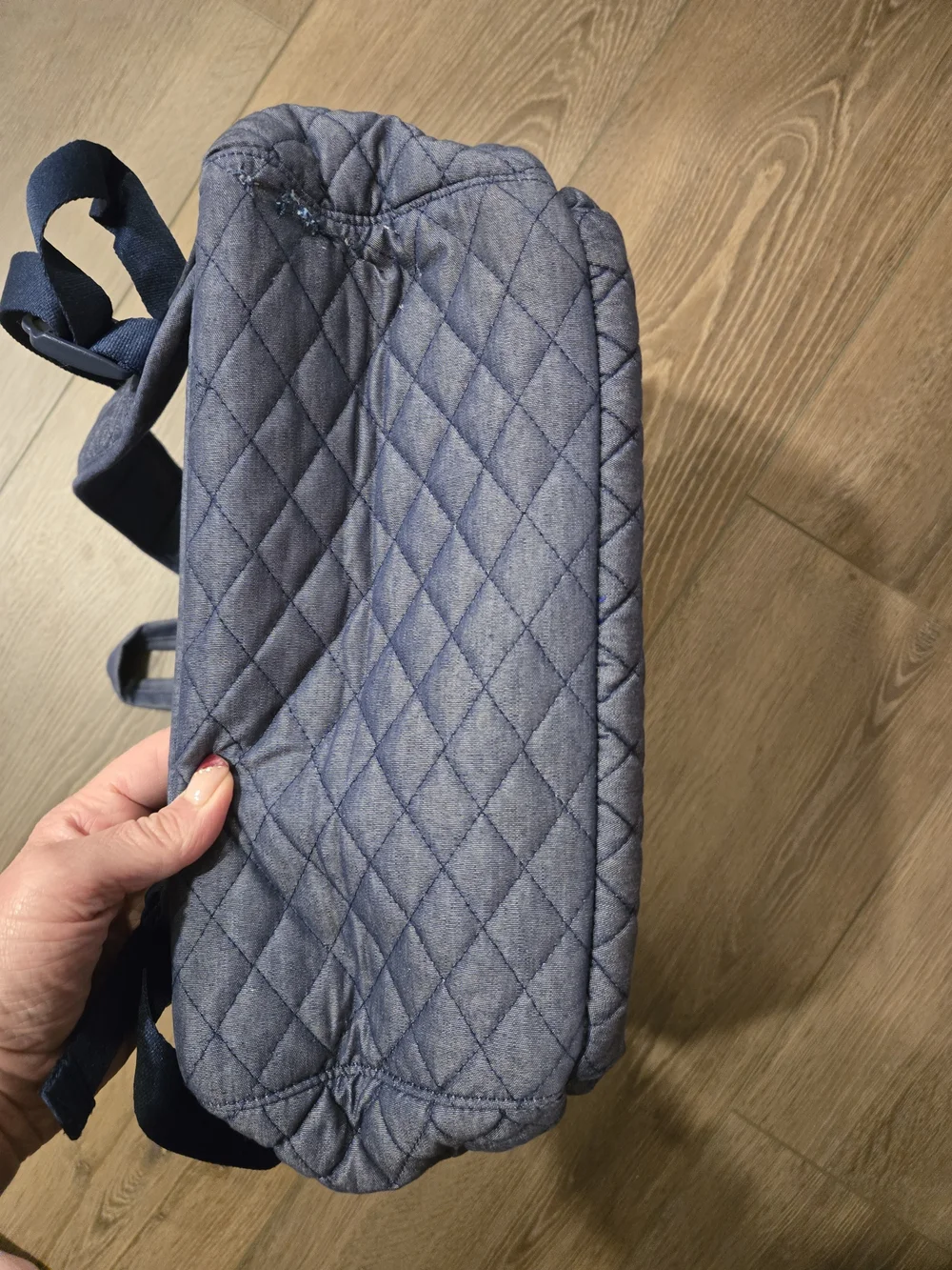 Vera Bradley Quilted Light Gray Backpack